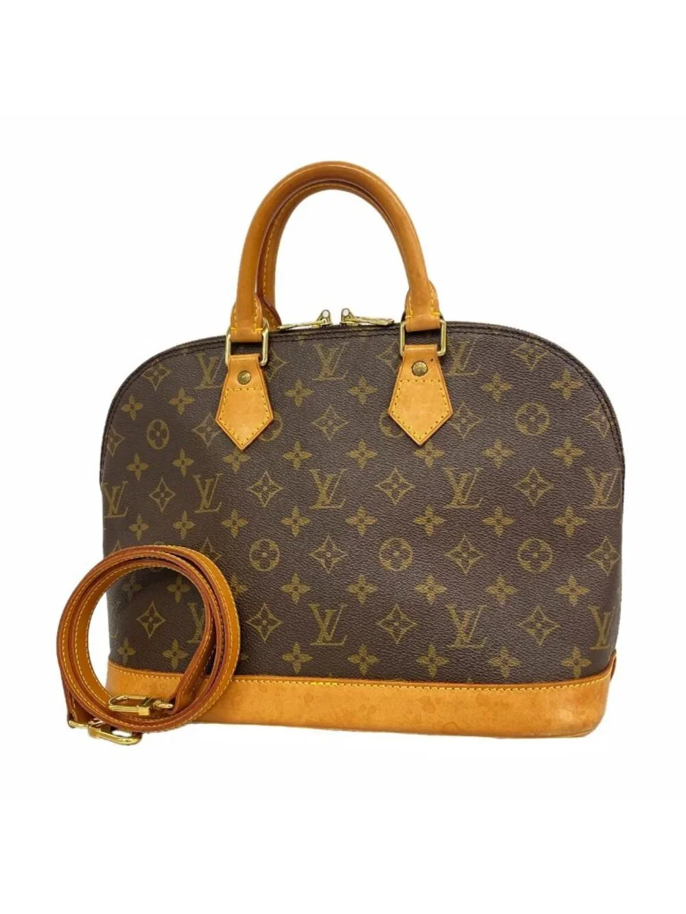 Louis Vuitton Handbag Monogram Alma Brown 2-Way Bag